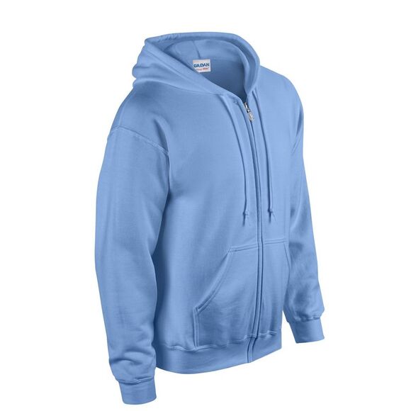 Gildan Unisex Adult Heavy Blend Full Zip Hoodie / Carolina Blue - Picture 3 of 3